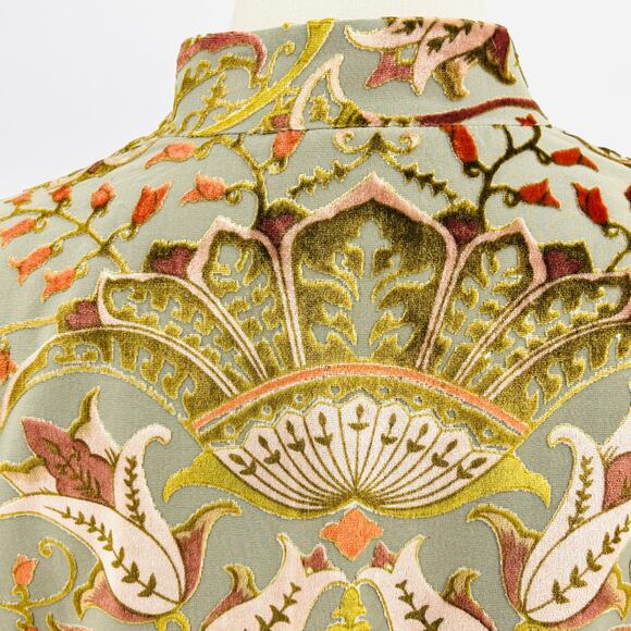 Vintage Y2K Soft Surroundings Sage Multi Embroidered Paisley Coat - Picture 5 of 8